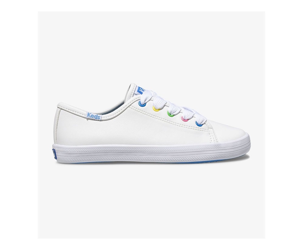 Keds Sneakers White - Kickstart Multi-color Eyelets - Kids LXMSKH-896